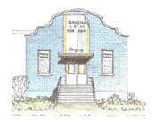 Magnus Theatre's home from 1971 - 2001. Rendering by Lila Cano & Michael Dorval.